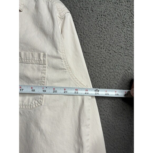 Vintage Levis Denim Shirt Metal Button Up Mens Medium Pockets Red Tab Shacket - Picture 7 of 12